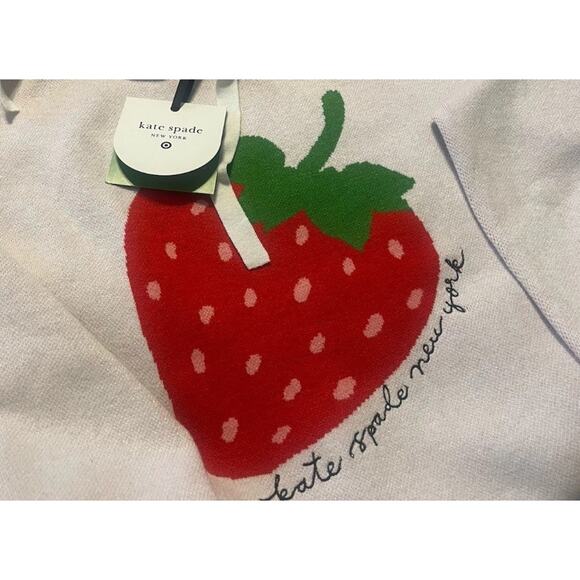 Kate Spade New York x Target Small Women's Strawberry Hooded Sweatshirt Sweater - Picture 4 of 4